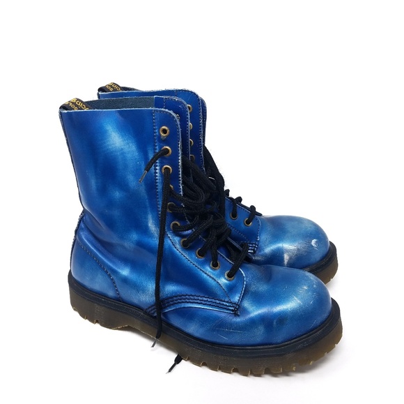 dr martens metallic blue